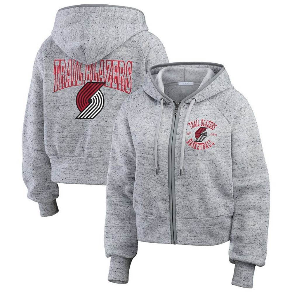 NEW Women's WEAR by Erin Andrews NBA Portland Trail Blazers Speckled Hoodie